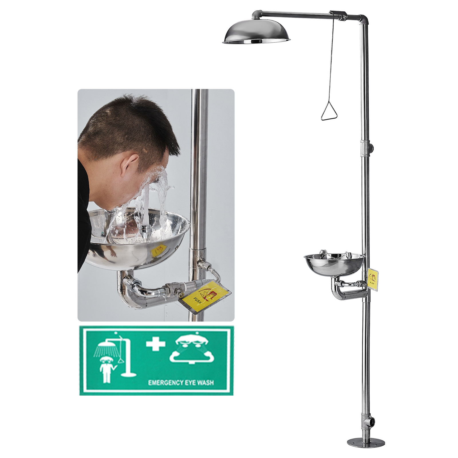 Stainless Emergency Eye Wash Station